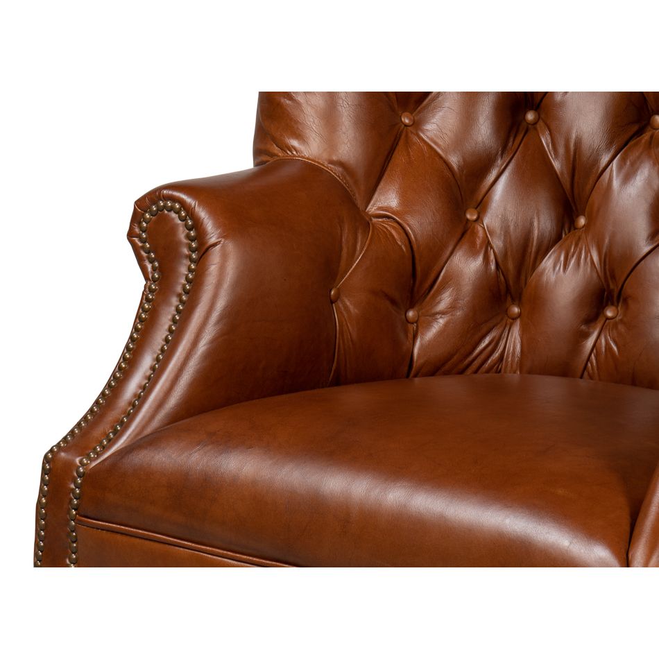 Welsh Leather Chair Vintage Havana Cigar