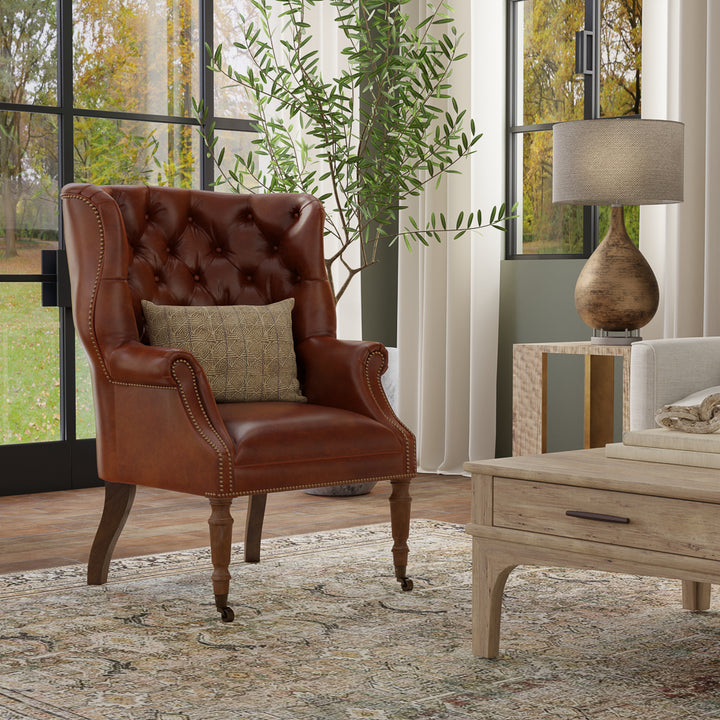 Welsh Leather Chair Vintage Havana Cigar
