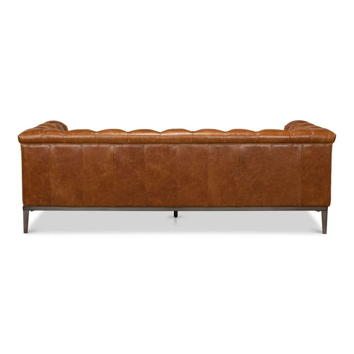 Cube Tufted Soa - Cuba Brown Leather