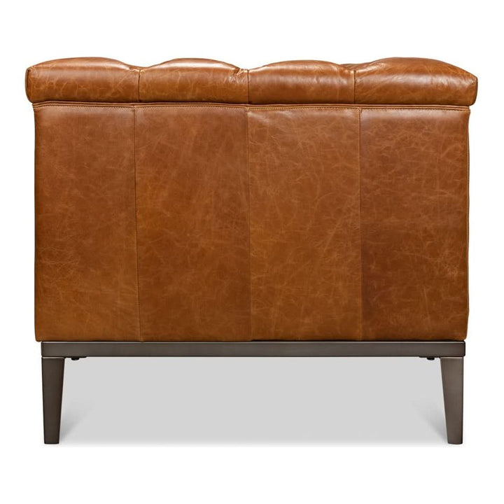 Cube Tufted Soa - Cuba Brown Leather