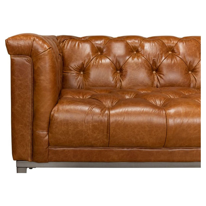 Cube Tufted Soa - Cuba Brown Leather