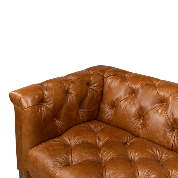 Cube Tufted Soa - Cuba Brown Leather