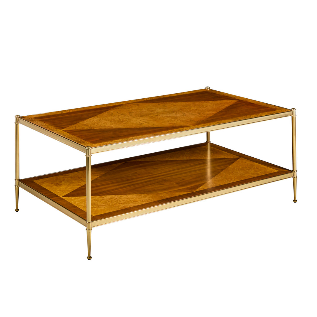 Oak Burl & Walnut Cocktail Table