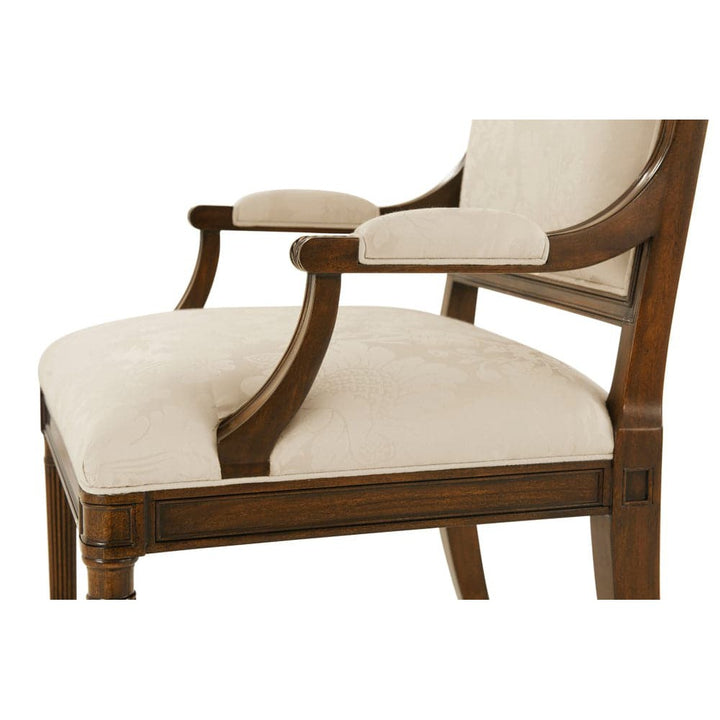 Atcombe Armchair-Theodore Alexander-THEO-4100-866.2BAI-Dining ChairsBrown-5-France and Son