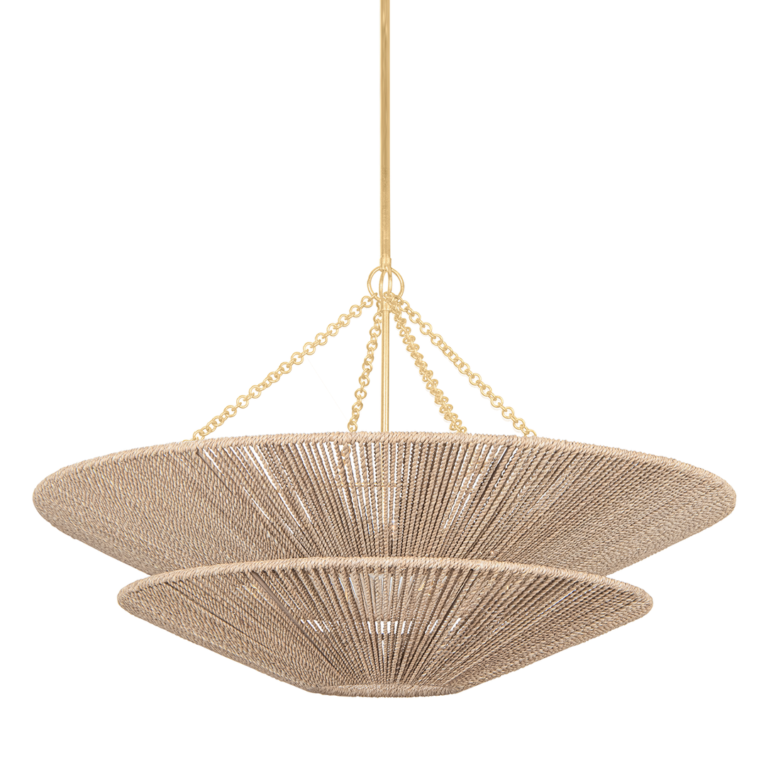 Tropea Chandelier - Gold Leaf 8 Lights