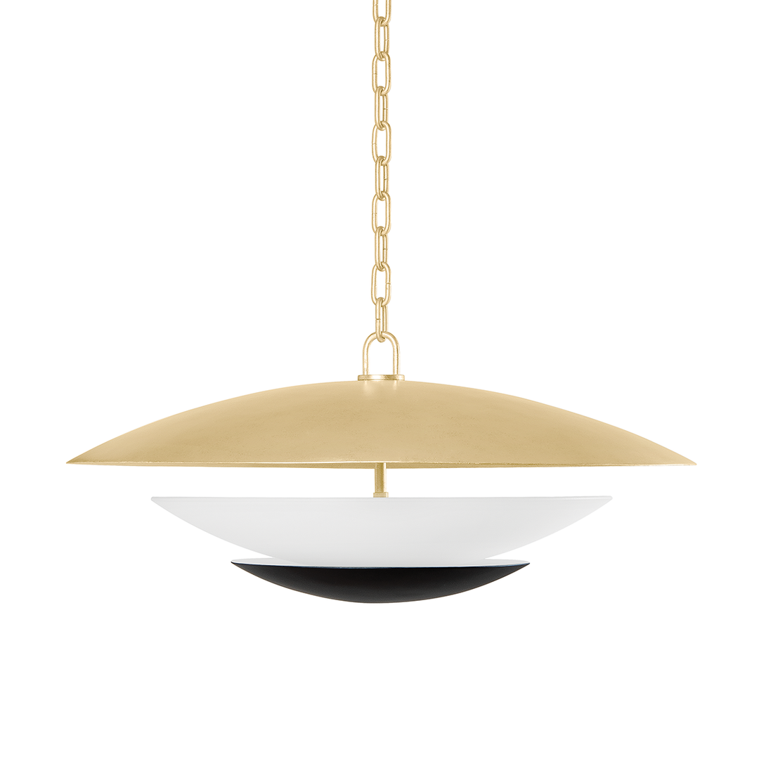 Adara Chandelier - Vintage Gold Leaf And Soft Black 4 Lights