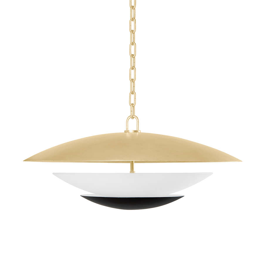 Chandeliers Adara Chandelier - Vintage Gold Leaf And Soft Black 4 Lights