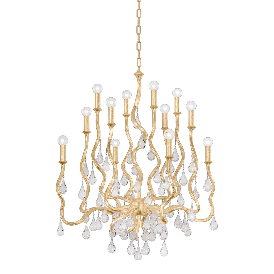 Aveline Chandelier - Gold Leaf 12 Lights