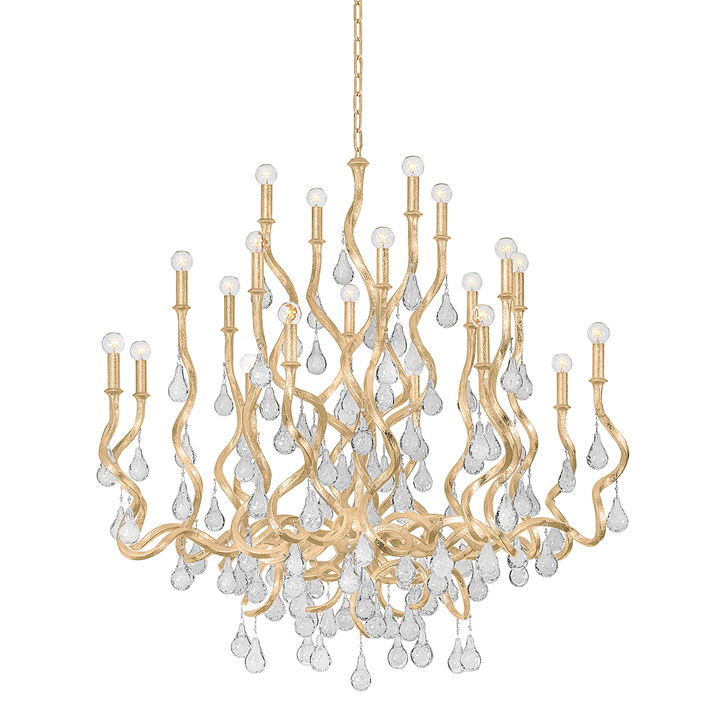 Aveline Chandelier - Gold Leaf 20 Lights