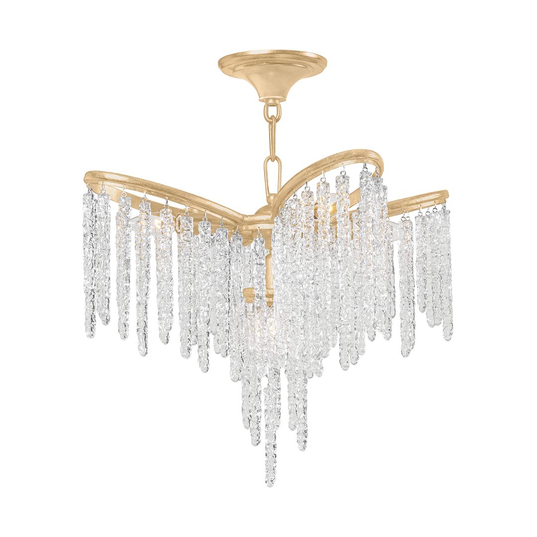 Pandora Chandelier - Gold Leaf 5 Lights