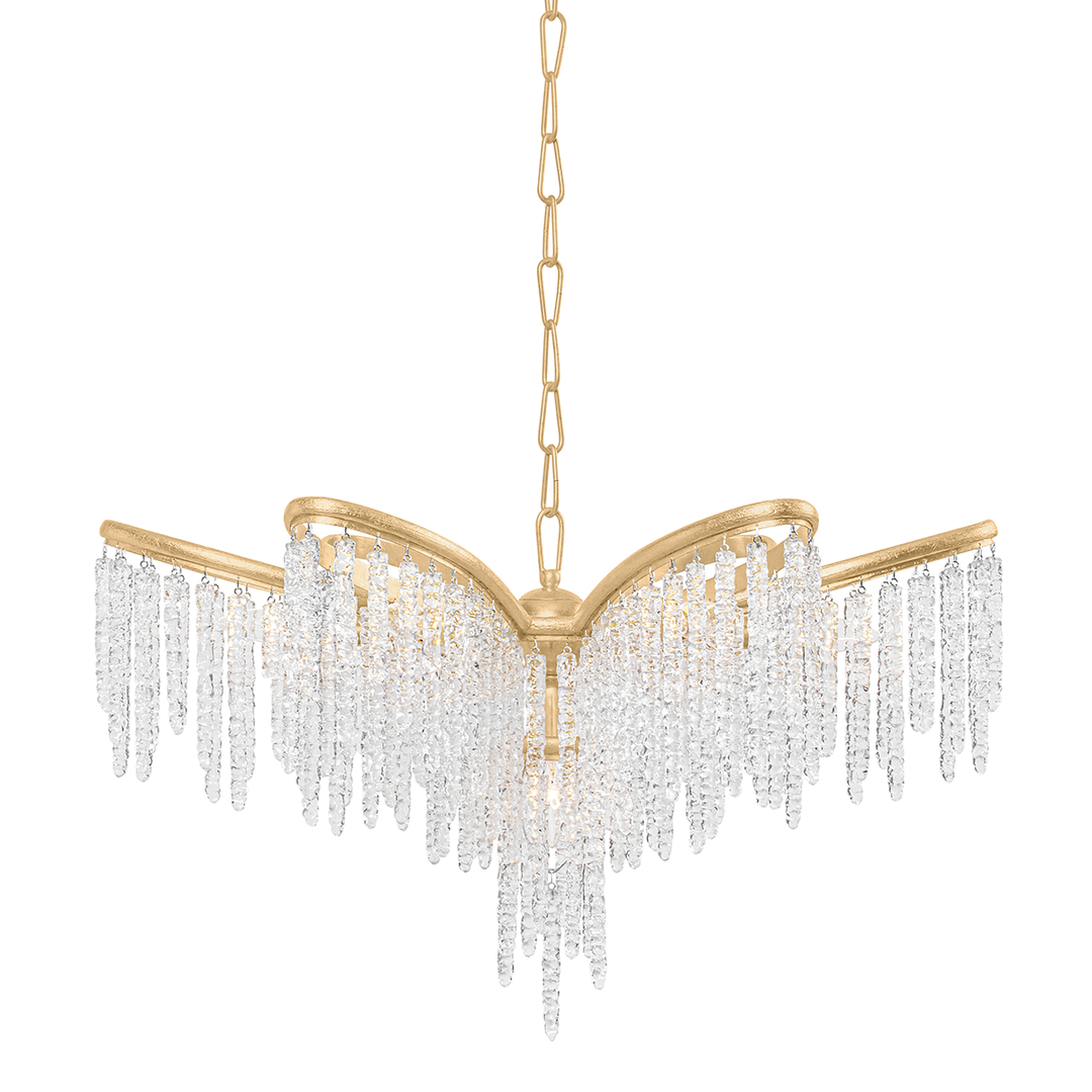 Pandora Chandelier - Gold Leaf 7 Lights