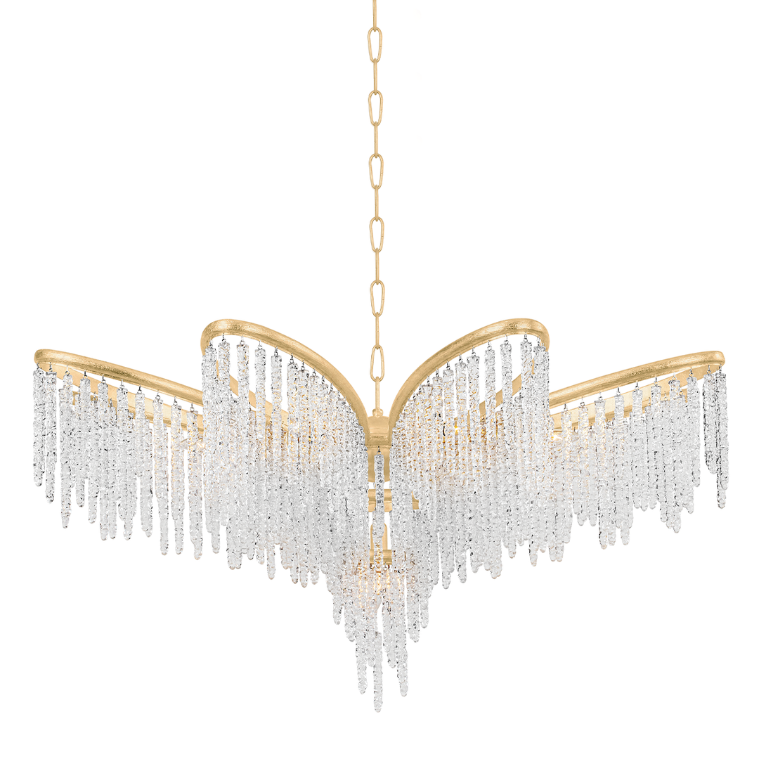 Pandora Chandelier - Gold Leaf 9 Lights