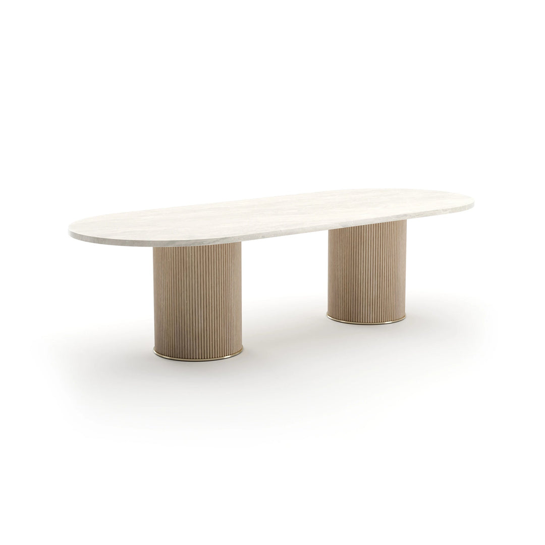 Rhythm Oval Stone Top Dining Tbl - image 2