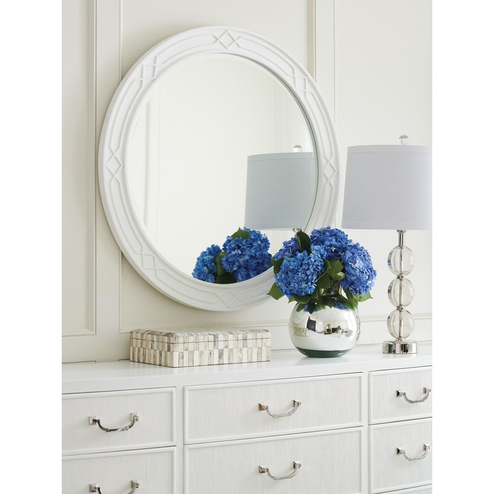 Mirrors Carreno Round Mirror - Alabaster