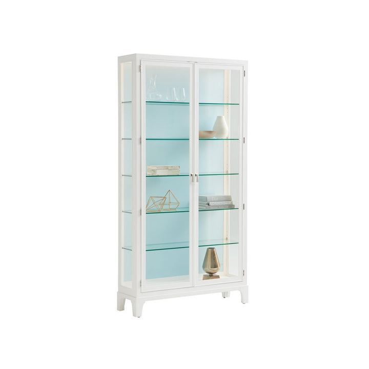 Cabinets & Curios Lakeshore Curio Sky Blue Back Panel - Alabaster