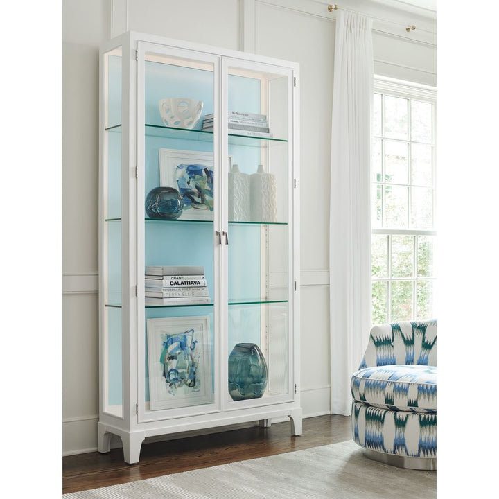 Cabinets & Curios Lakeshore Curio Sky Blue Back Panel - Alabaster