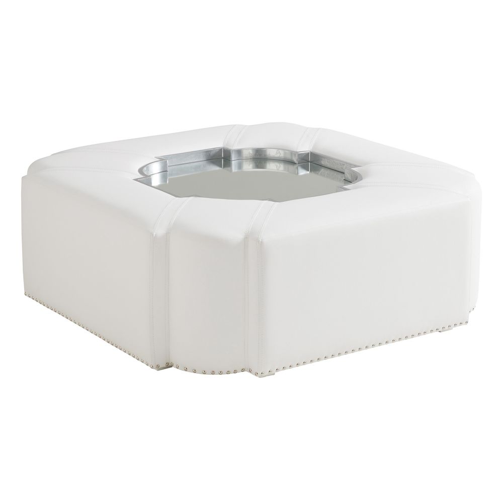Coffee Tables Clarendon Upholstered Cocktail Table - Alabaster