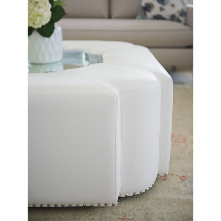 Clarendon Upholstered Cocktail Table - Alabaster