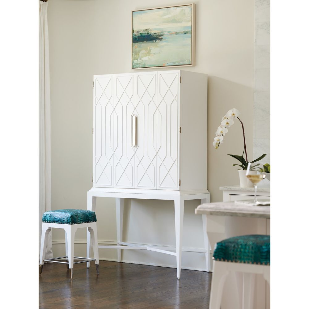 Bar Storage: Cabinets Elmhurst Bar - Alabaster