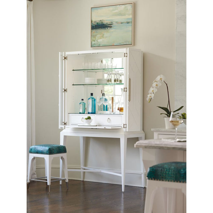 Bar Storage: Cabinets Elmhurst Bar - Alabaster