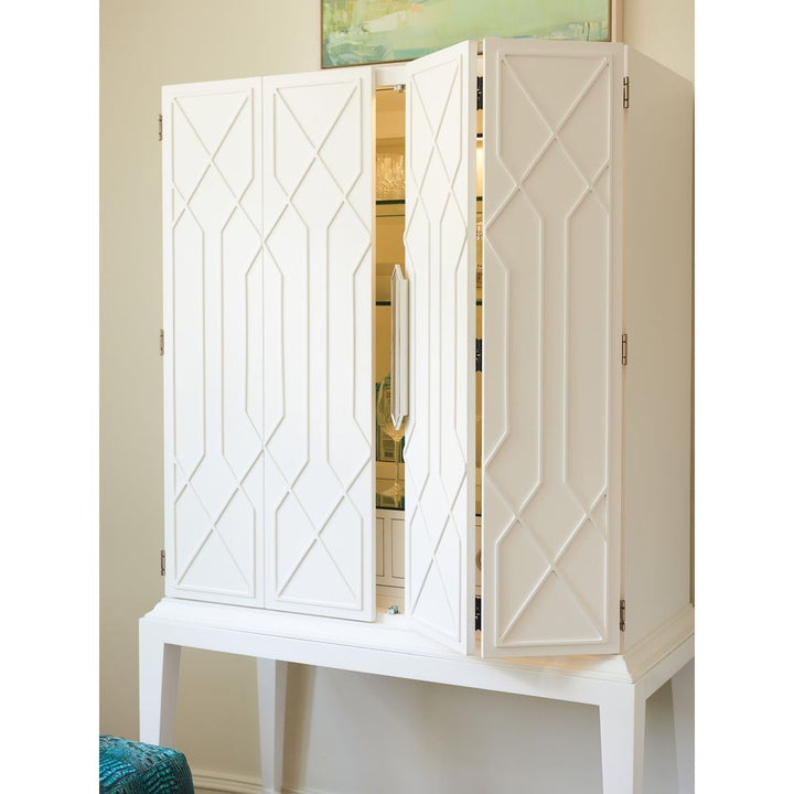 Bar Storage: Cabinets Elmhurst Bar - Alabaster