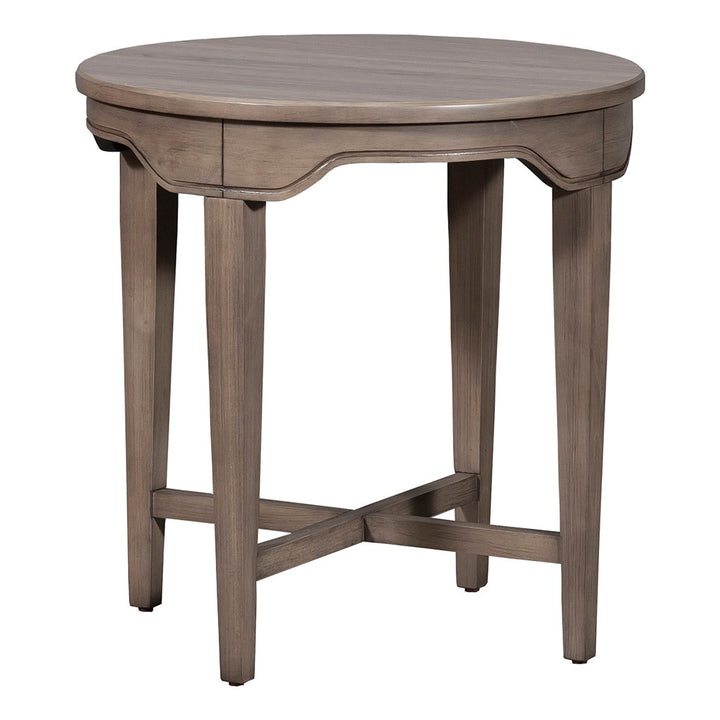 Avignon Round End Table - Anjou - Beech Solids & Laminate