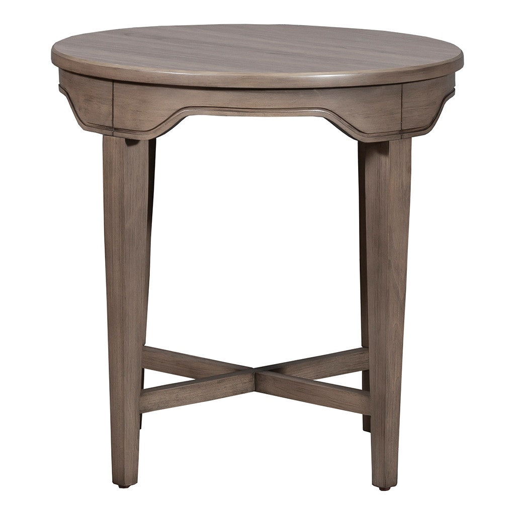 Avignon Round End Table - Anjou - Beech Solids & Laminate