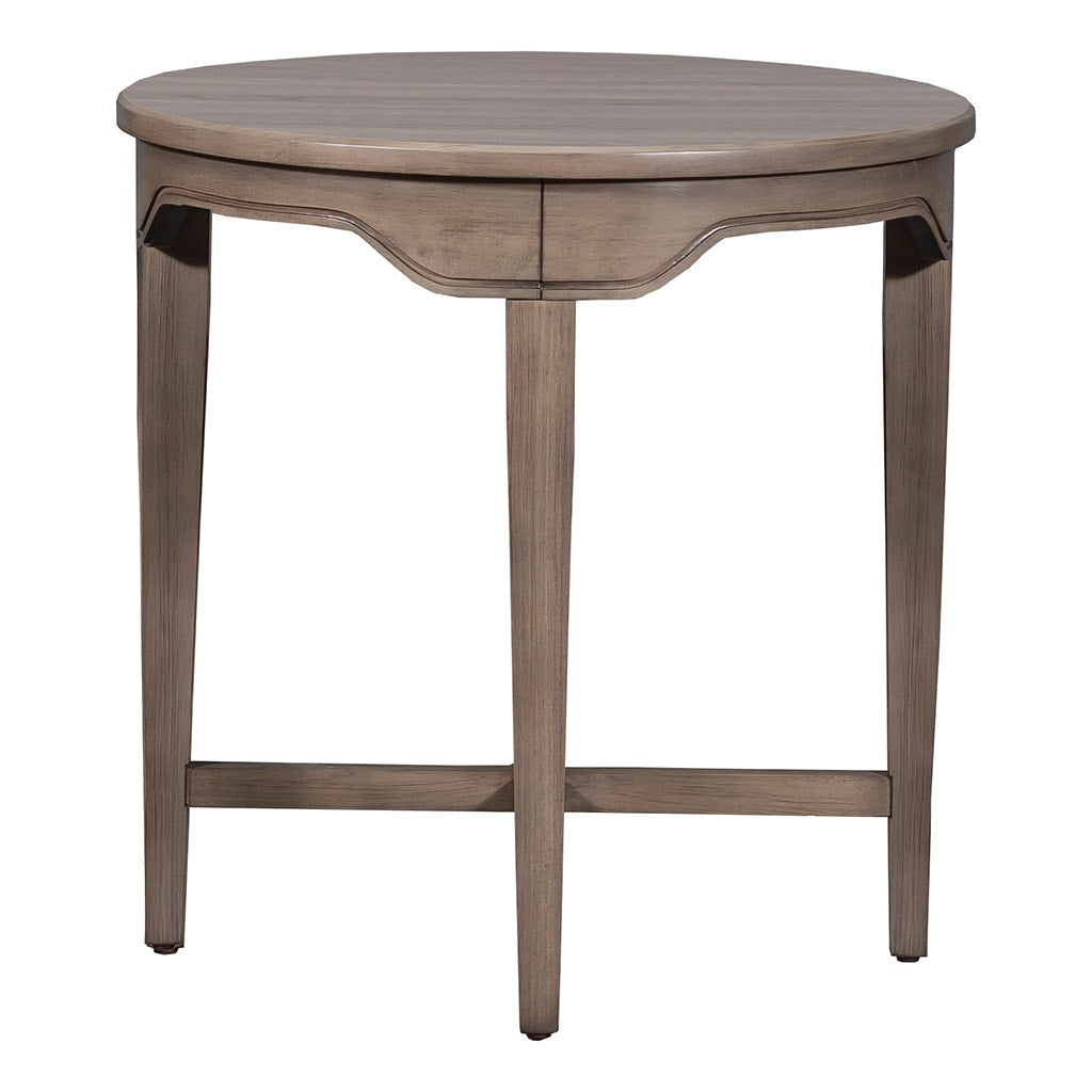 Avignon Round End Table - Anjou - Beech Solids & Laminate