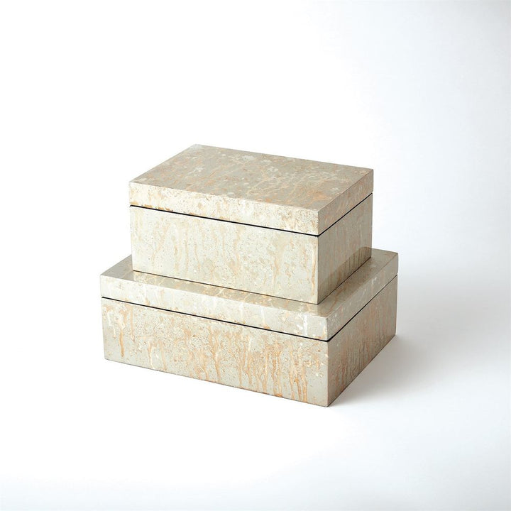 Champagne Silver Leaf Box-Sm