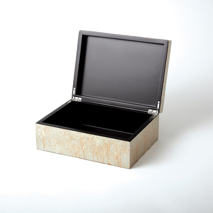 Boxes Champagne Silver Leaf Box-Sm