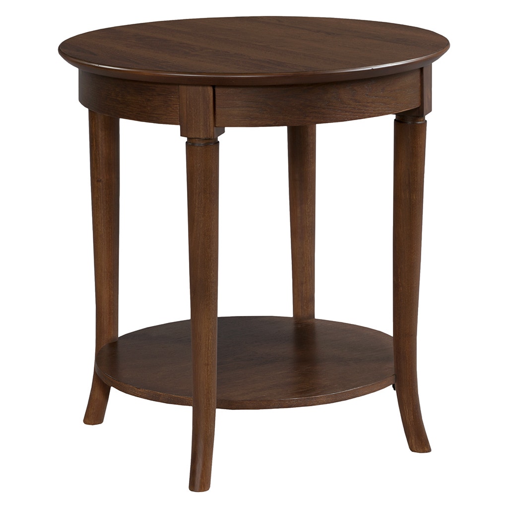 Campaigna Round Accent Table - Cafe Mocha - High Pressured Laminate with solid wood