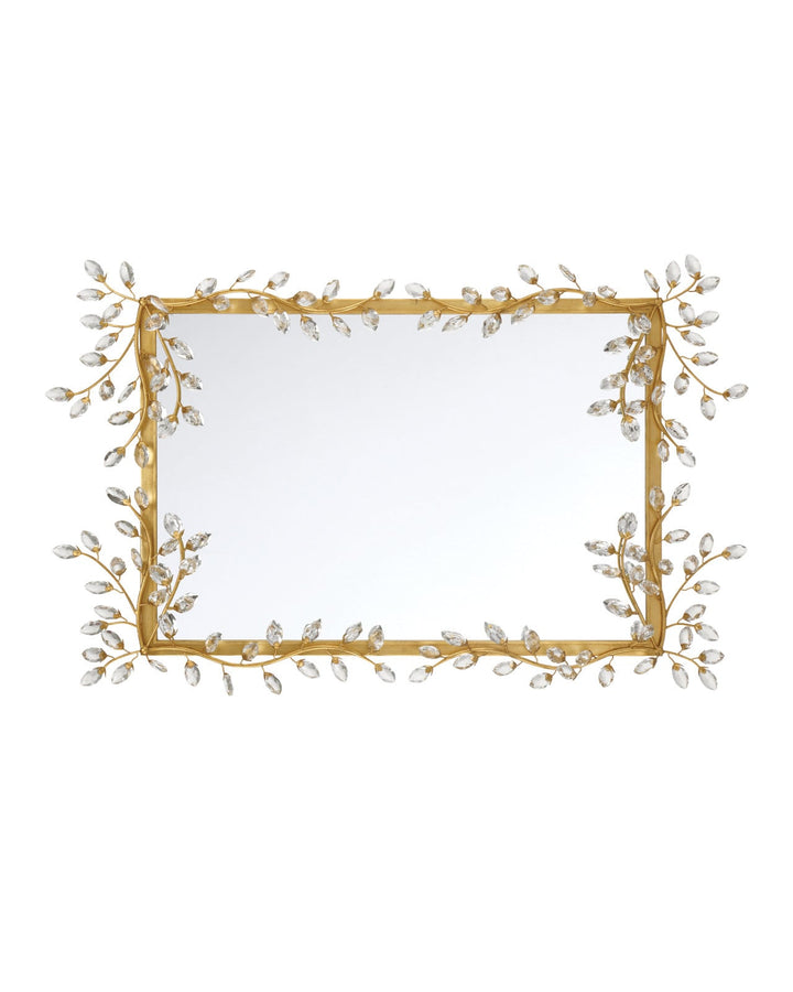 Wall Mirrors Forget-Me-Not Gold Rectangular Mirror