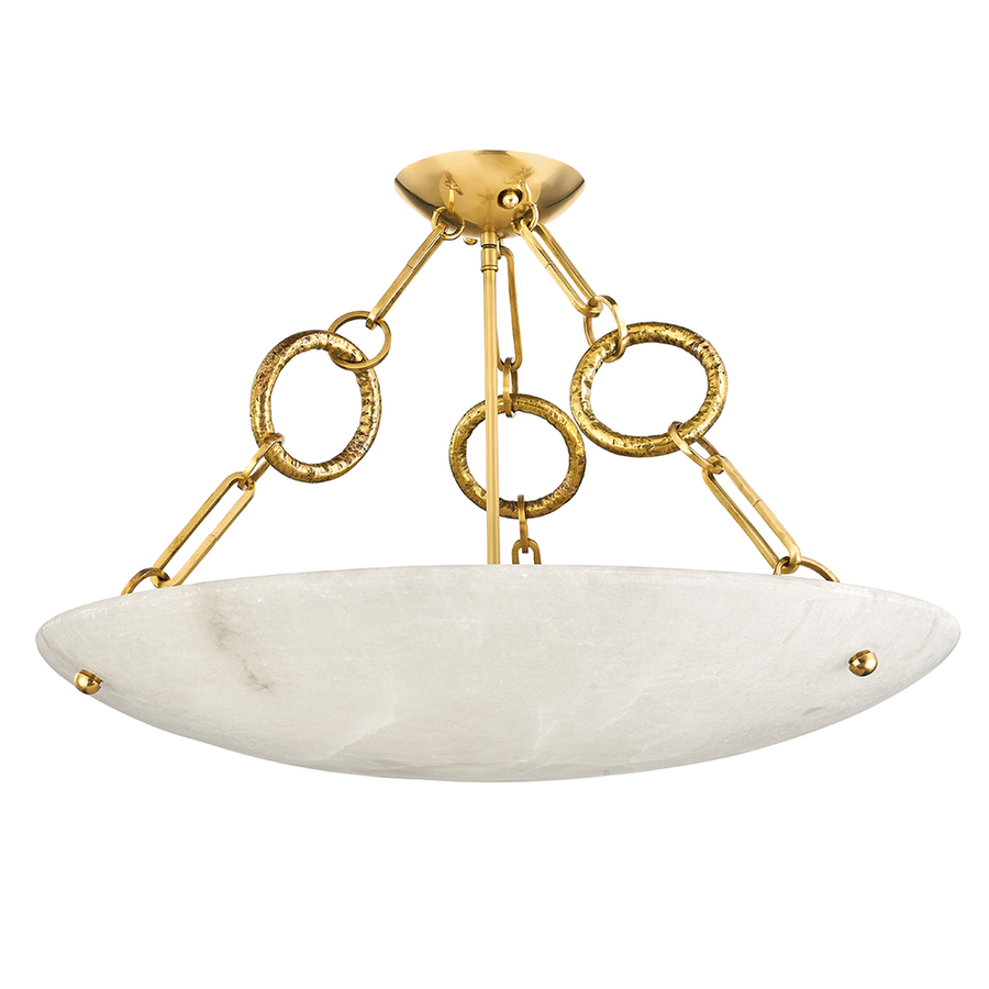 Flush Mounts Yadira Semi Flush - Vintage Brass 6 Lights