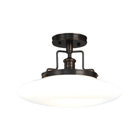 Beacon 1-Light Large Semi-Flush Mount - Old Bronze