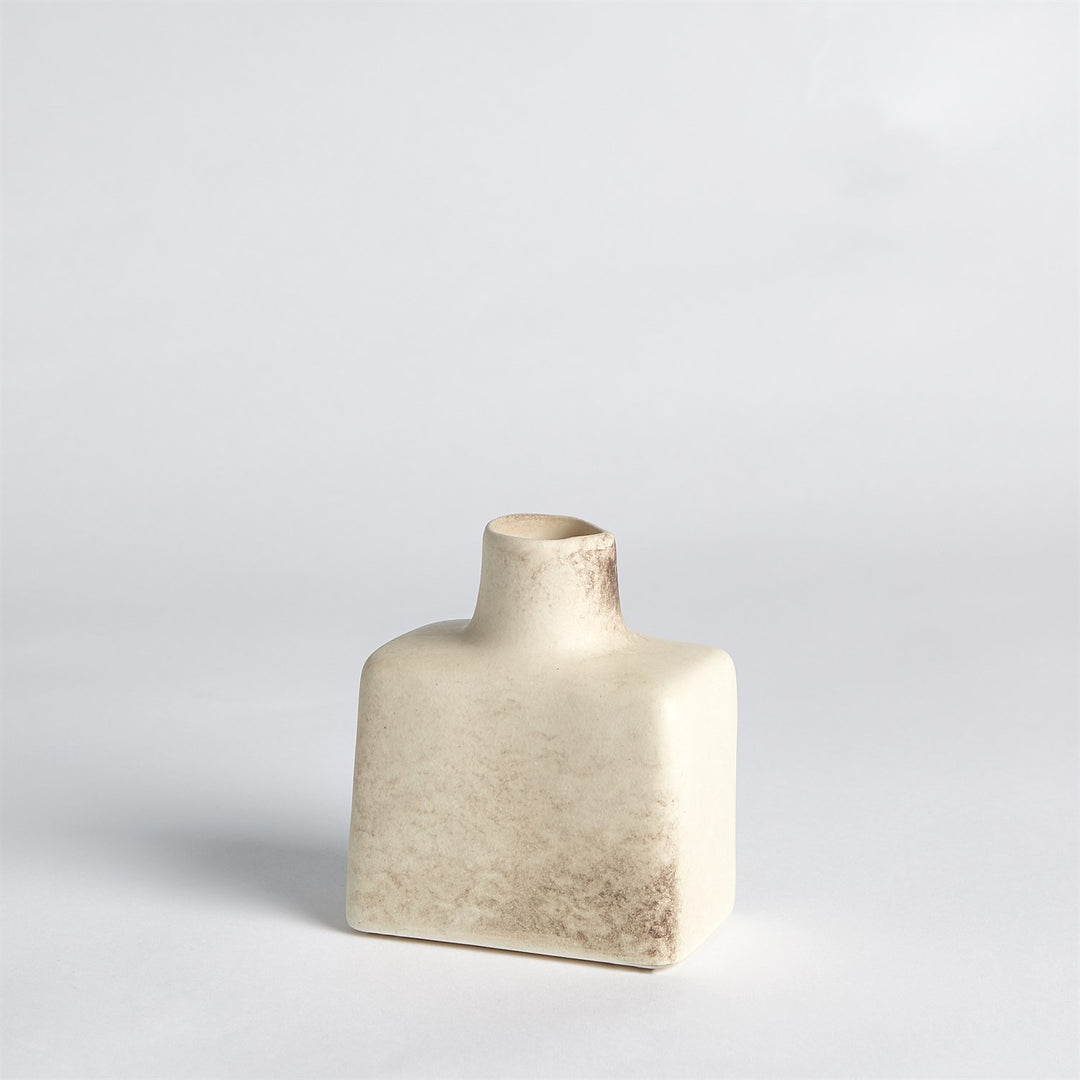 Short Stack Bottle - Reactive Ivory-Global Views-GVSA-1.10726-Decorative ObjectsSm-7-France and Son