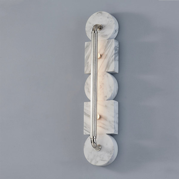 Sena Wall Sconce - Burnished Nickel 5in Width 32.5in Height