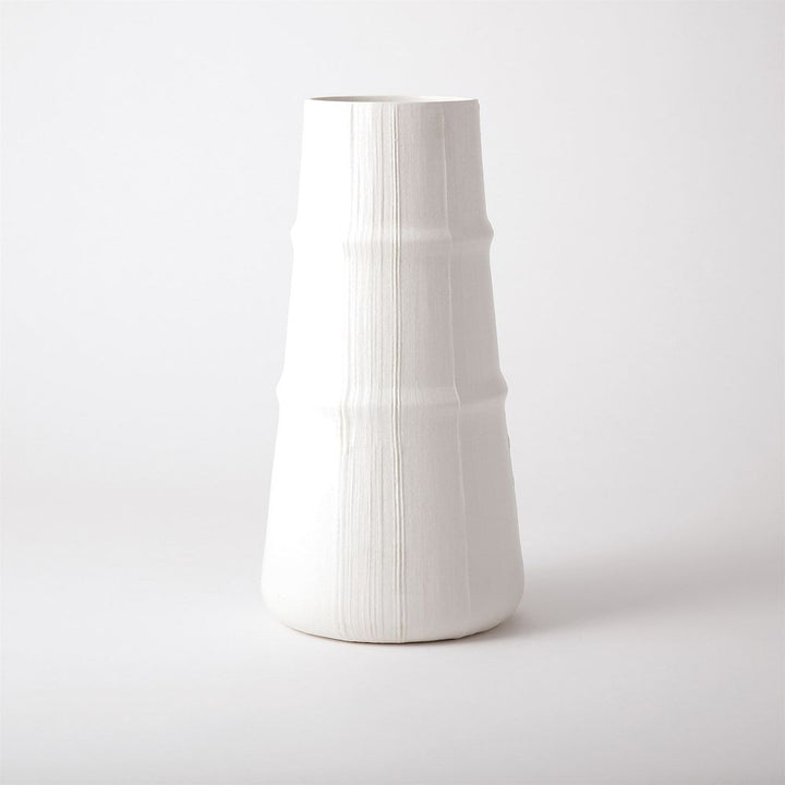 Linen Vase-Soft White-Med