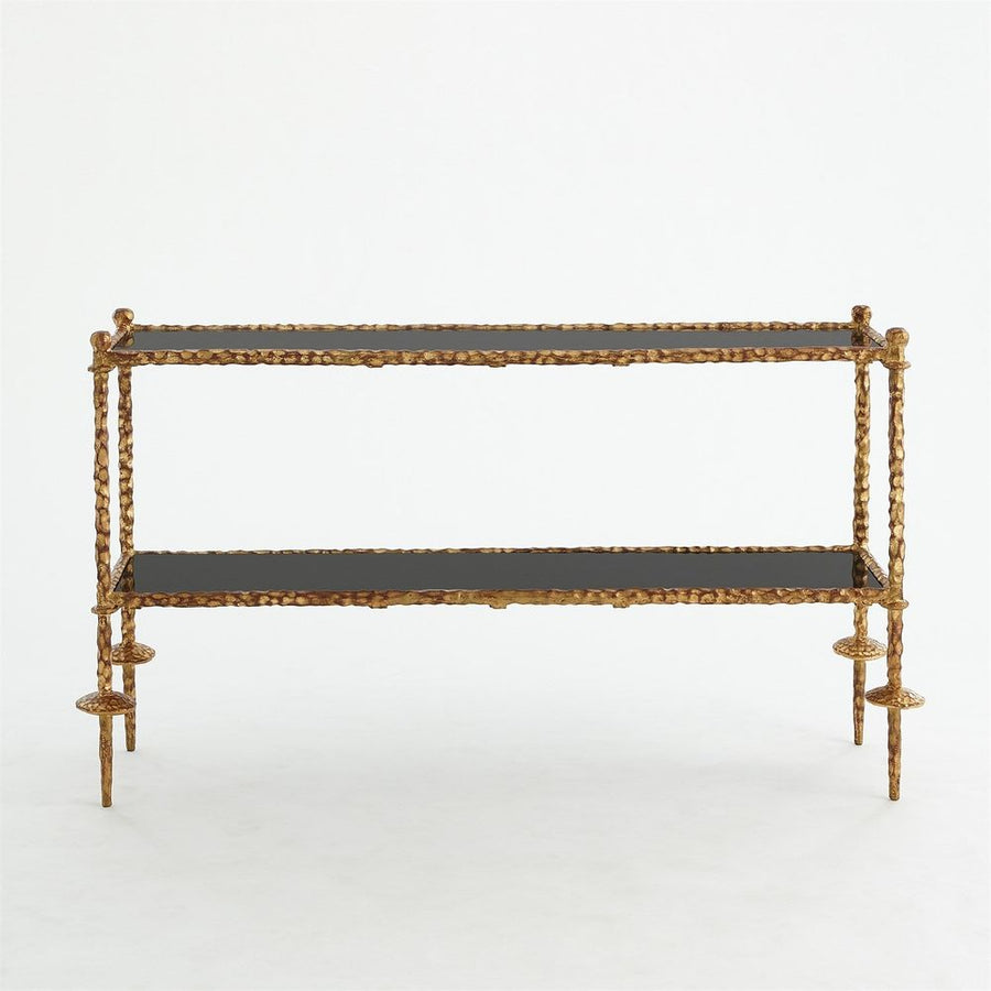 Console Tables Gold Chiseled Console-Black Granite