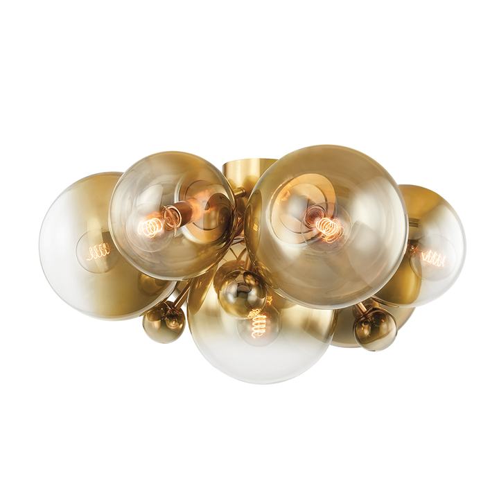 Kyoto Flush Mount - Vintage Polished Brass 7 Lights