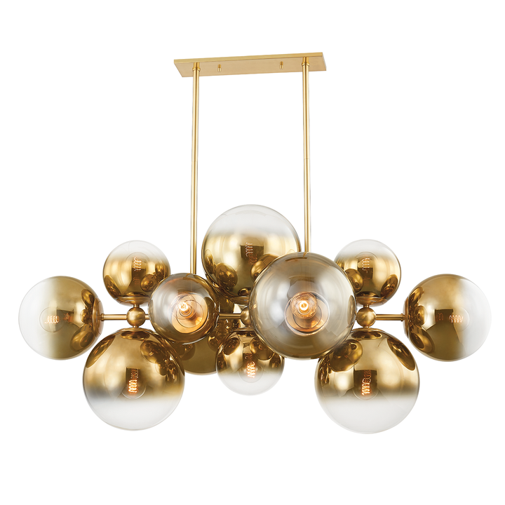 Kyoto Linear - Vintage Polished Brass 12 Lights