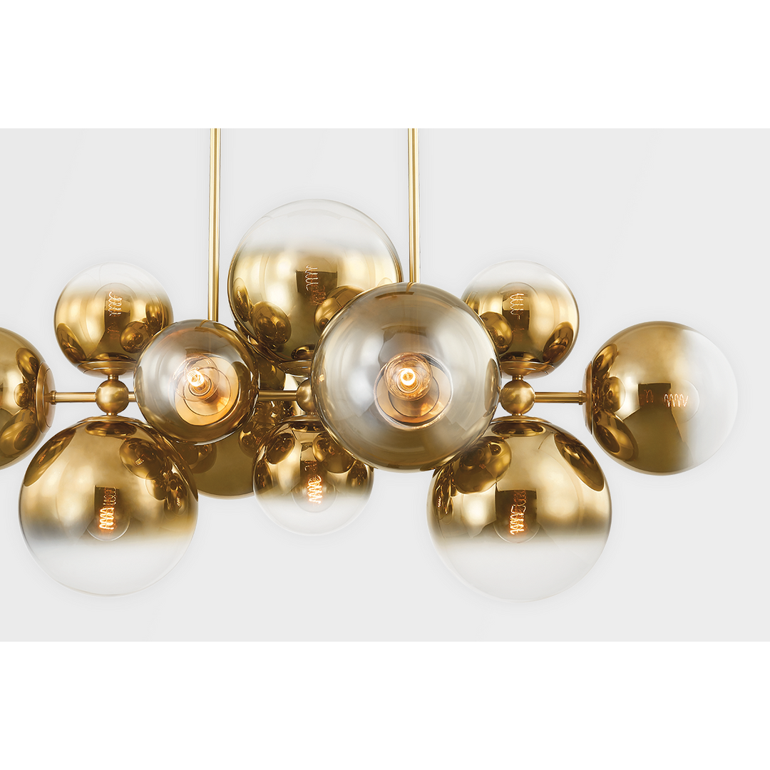 Kyoto Linear - Vintage Polished Brass 12 Lights