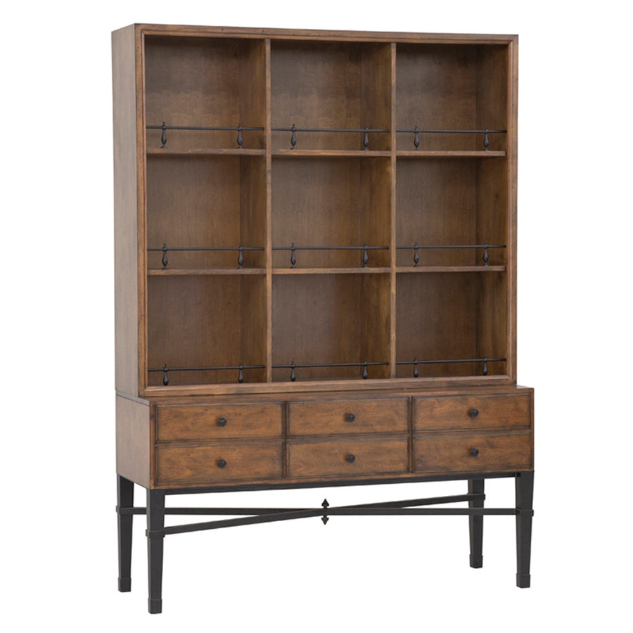 BD Collection For Fairfield Pamela Curio Cabinet-Fairfield-FairfieldC-4305-18-Bookcases & CabinetsAntique Pinewood-1-France and Son