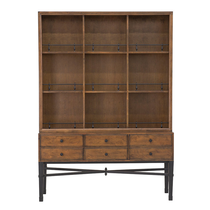 BD Collection For Fairfield Pamela Curio Cabinet - Antique Pinewood - Ash Solids