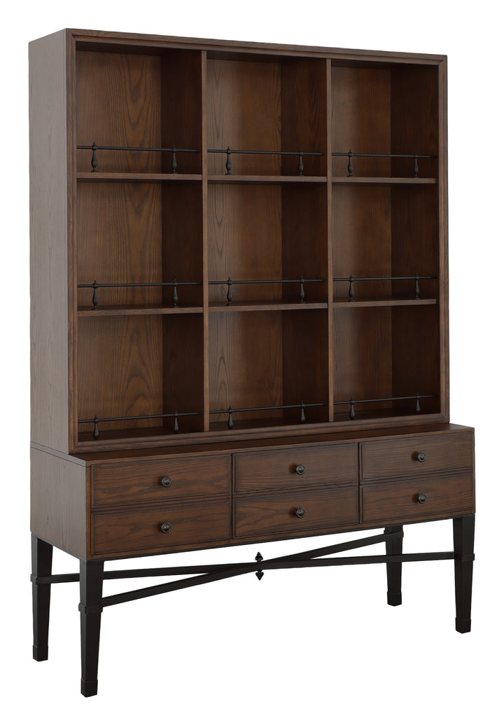 BD Collection For Fairfield Pamela Curio Cabinet-Fairfield-FairfieldC-4306-18-Bookcases & CabinetsEnglish Honey-5-France and Son