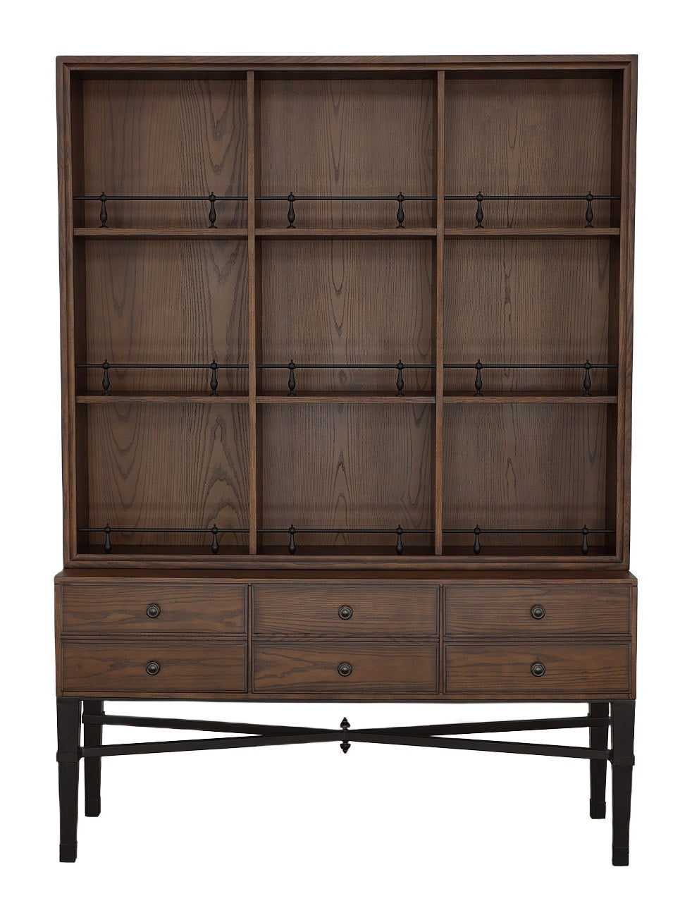 BD Collection For Fairfield Pamela Curio Cabinet-Fairfield-FairfieldC-4305-18-Bookcases & CabinetsAntique Pinewood-7-France and Son