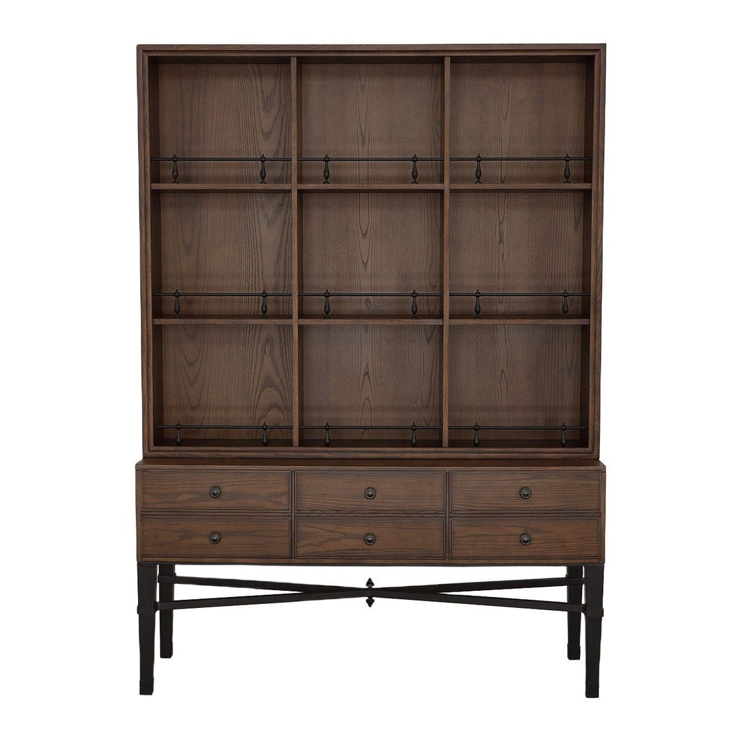 BD Collection For Fairfield Pamela Curio Cabinet - English Honey - Ash Solids