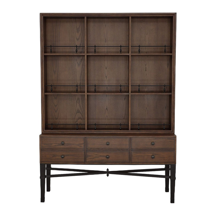 BD Collection For Fairfield Pamela Curio Cabinet - English Honey - Ash Solids