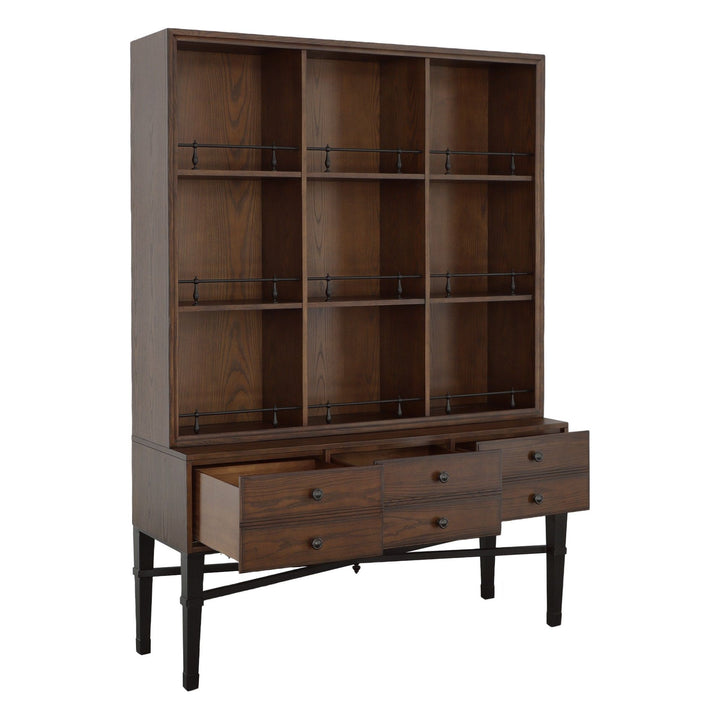 BD Collection For Fairfield Pamela Curio Cabinet - English Honey - Ash Solids