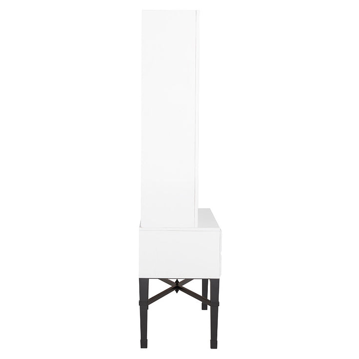 BD Collection For Fairfield Pamela Curio Cabinet - Soft White - Ash Solids