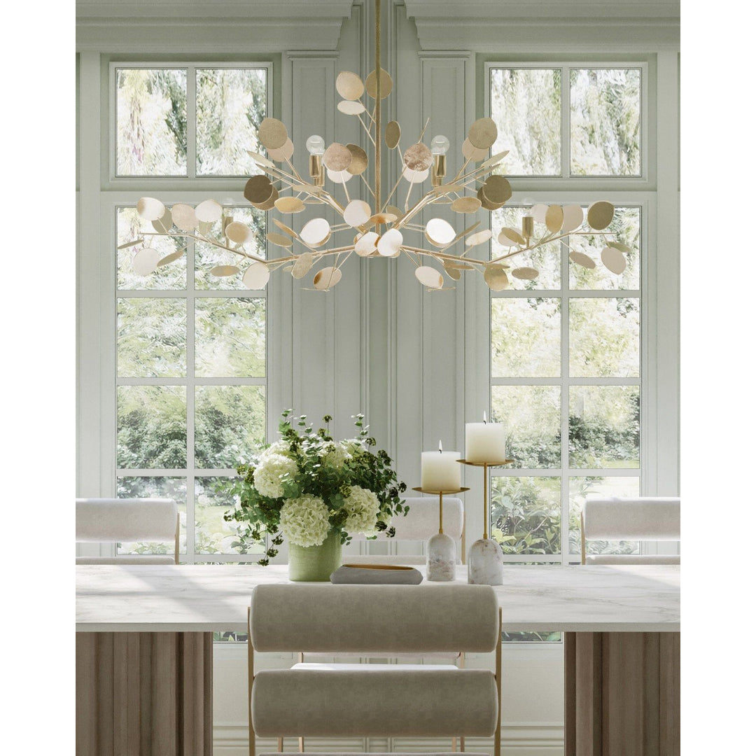 Lunaria Silver Oval Chandelier